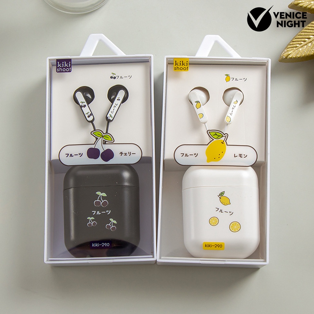 (VNEP) (Berkabel) In-ear Earphone Kartun Kotak Nyaman Dipakai Universal High Fidelity Sound Earbud untuk Ponsel