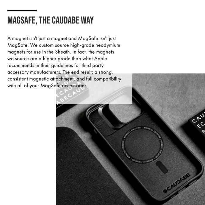 Caudabe Sheath Magsafe Case iPhone 14 Pro Max Plus Casing Original