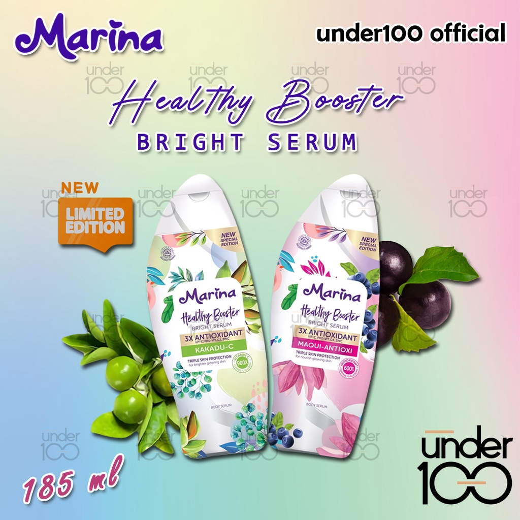 ❤ UNDER100 ❤ Marina Healthy Booster Bright Serum 185ml | Maqui-Antioxi | Kakadu-C | BPOM