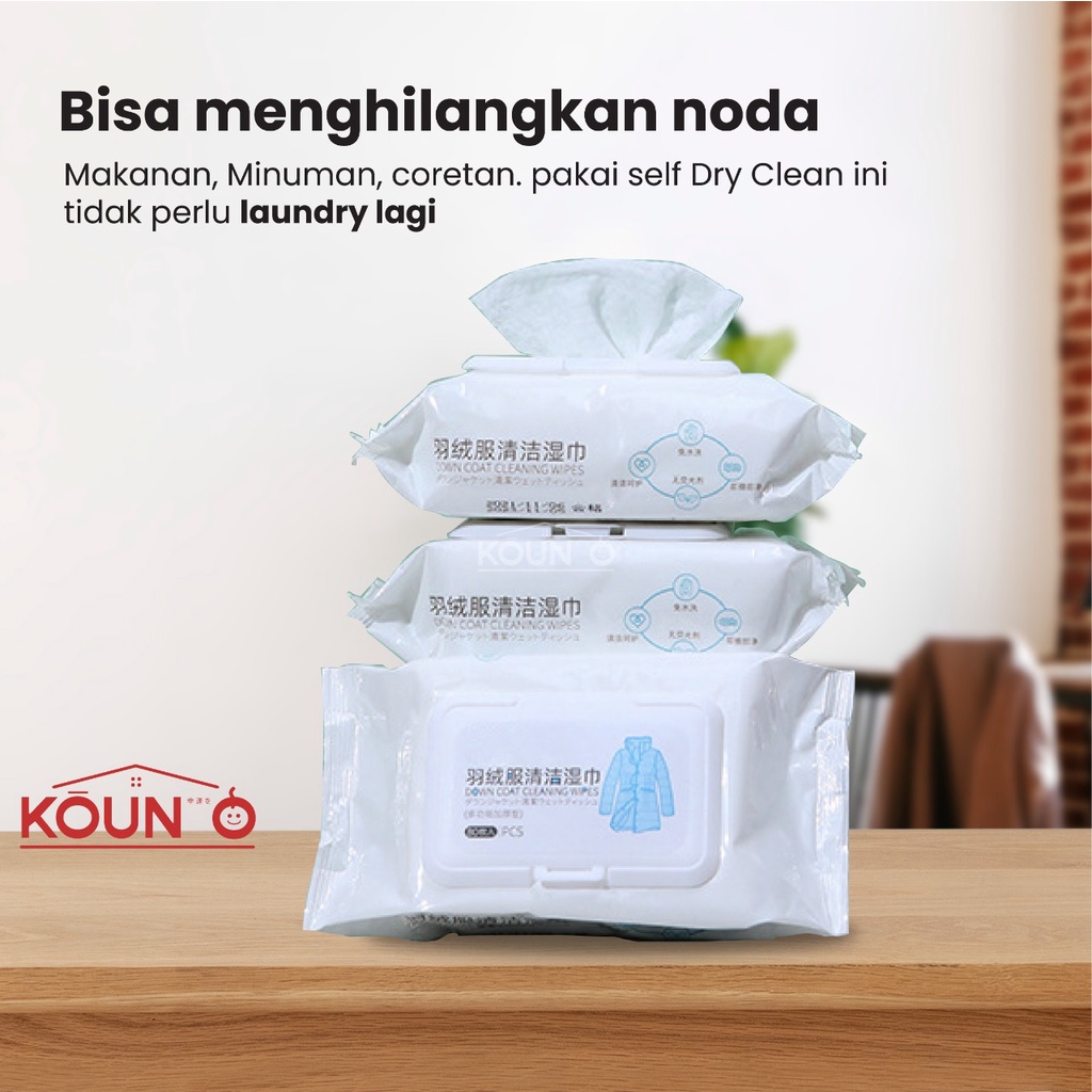 Kertas Tisu Basah Penghilang Noda Kotoran Baju Celana Cleaning Wipes Free Water Isi 12 Pcs