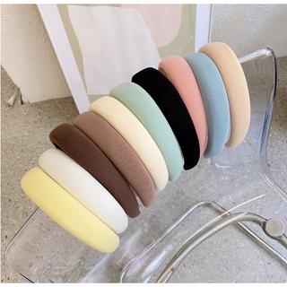 PA Bando Kain Tebal Wanita Korea Headband Cloud Polos Lebar Empuk Bandana Nagita Lembut Warna Pastel Hair Band Korean