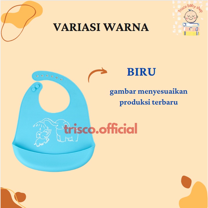 TRISCO CELEMEK MAKAN BAYI BIB SILIKON PREMIUM