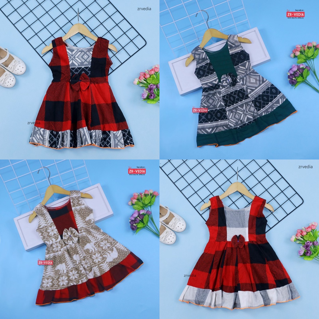 Dress Aurora uk Bayi 0-12 Bulan / Baju Anak Perempuan Murah Motif Lucu Kensi Adem Pakaian Pesta Gaun
