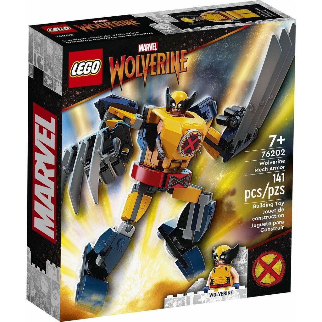 LEGO Marvel Superheroes - 76202 Wolverine Mech Armour Set Robot Armor Original Brick X-Men Action Fi