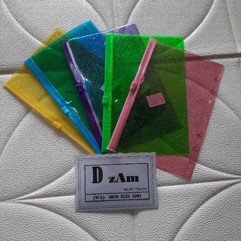 

ZIPPER ZIPLOCK A6 WARNA GLITER | ALAT TULIS MURAH | GROSIR ALAT TULIS | BISA COD | ATK | DZAMSTORE