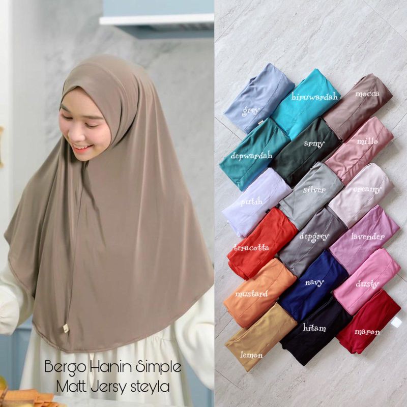 Bergo Hanin Simple || Terbesseller bergo ternyaman