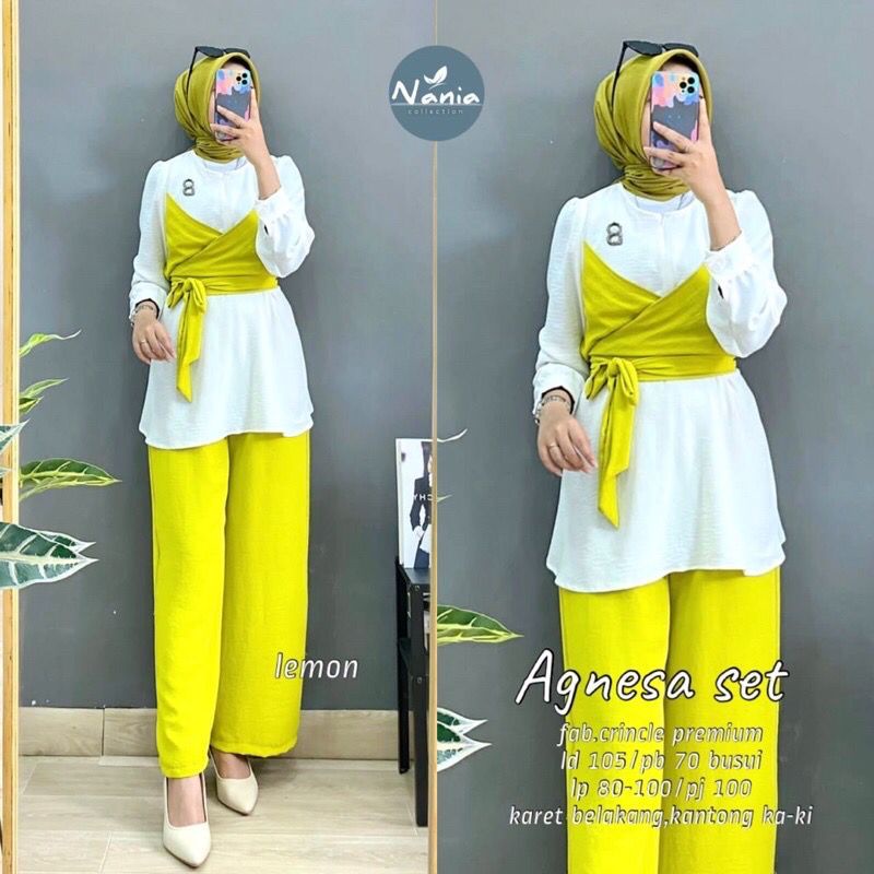 Fashion MUSLIM, baju wanita, baju stelan wanita, setelan, stelan, Baju stelan, fashion wanita, one set. Agnesa Set