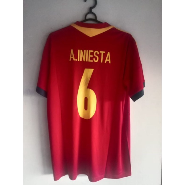 Jersey Timnas Spanyol home nns iniesta