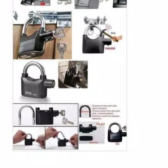 kunci gembok alrm kunci gembok motor anti maling