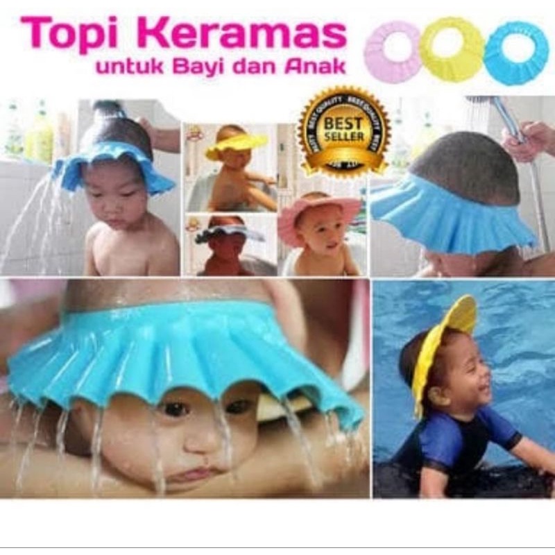 TOPI MANDI KERAMAS BAYI DAN ANAK PELINDUNG MATA