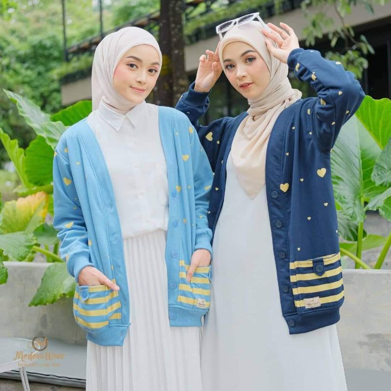 LOVELYN CARDI BY MADANI WEAR OUTER CARDIGAN MUSLIMAH TERBARU OUTFIT OOTD WANITA MODERN KEKINIAN