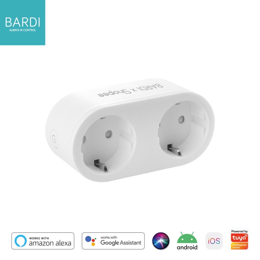 BARDI DUAL Smart PLUG WiFi Wireless Colokan - IoT Smart Home