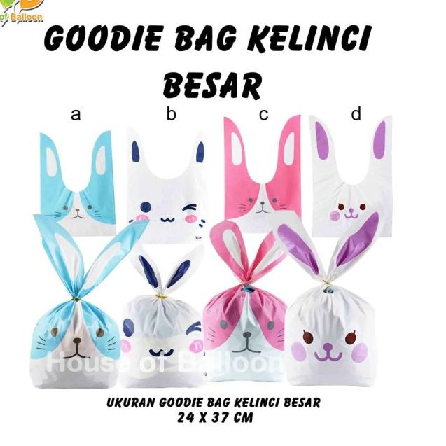 

Goodie Bag Kelinci Besar 24x37 cm - Cookie Bag (Food Grade) Per 50 Pcs