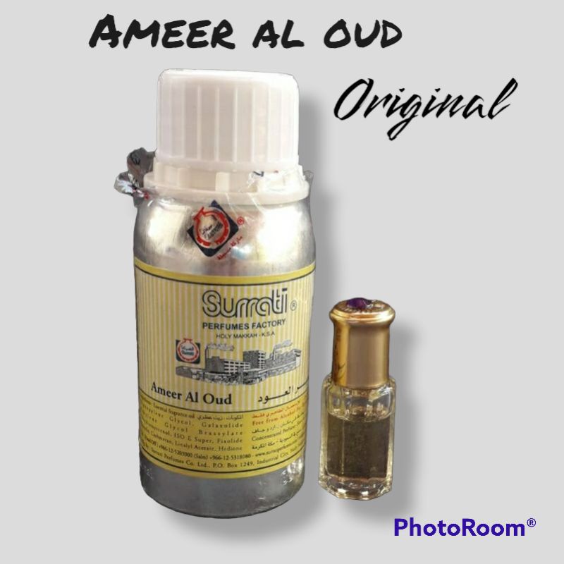 ameer AL oud original by surrati murni bibit 100% tanpa campuran alkohol kemasan botol roll on