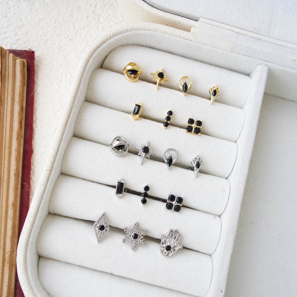 2349 / 2350 - (HARGA 1 BIJI) ANTING PIERCING TINDIKAN HELIX TRAGUS - STAINLESS STEEL