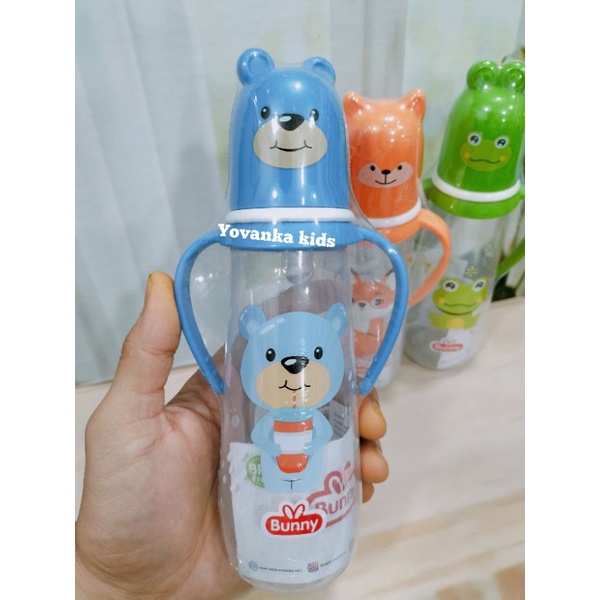 Botol Susu Slim Neck Karakter Lucu Dot Reguler+Pegangan Botol BPA Free 250Ml/125Ml  2418/1218