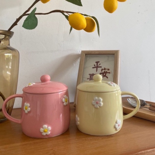 

Dijual Ceramic Mug Flower Korean Style / Gelas Keramik Tutup Bentuk Bunga Luc - Merah Muda Berkualitas