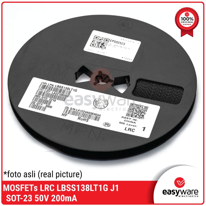 MOSFET BSS138 SOT-23 J1 LBSS138LT1G MOSFETs N Channel SMD