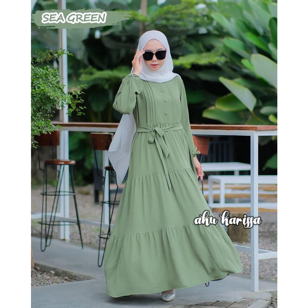 Gamis Dress Hawa Aku Karissa Terbaru 2022 Best Seller Matt Cringkel Casual CaTerlaris