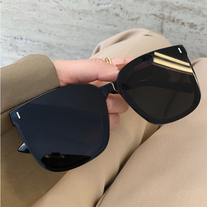 Roselife Chic Unisex Anti Uv400Fashion Square Sunglasses for Men Women Cat Eye Frame Eyeglasses Kacamata Hitam Retro Gaya Sunglass Shades Outdoor OOTD Eyewear