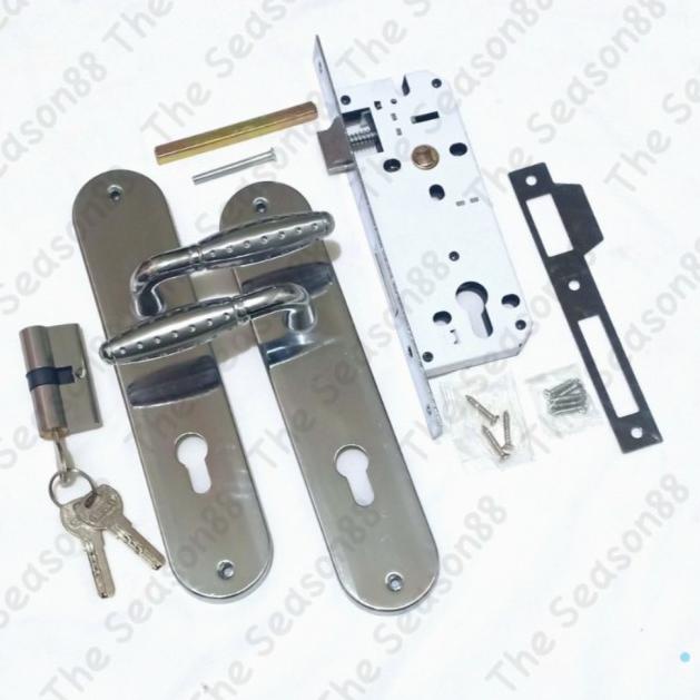 Kunci Pintu Set Kecil Gagang Bulat Stainless / Gagang Pintu Rumah - gold