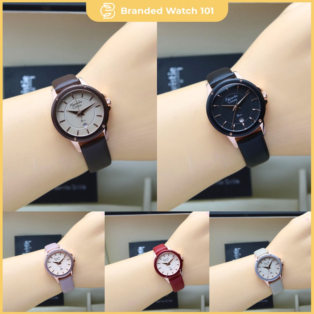 ORIGINAL Jam Tangan Wanita Alexandre Christie AC 2A13 / AC2A13 / 2A13 / AC 2A14 / AC2A14 / 2A14 / AC 2A17 / AC2A17 / 2A17 / AC 2A18 / AC2A18 / 2A18 / AC 2A25 / AC2A25 / 2A25 Garansi Resmi 1 Tahun, Leather