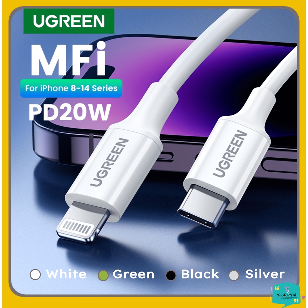 UGREEN Kabel Charger for Iphone 20W Fast Charging Type C to Lightning MFI