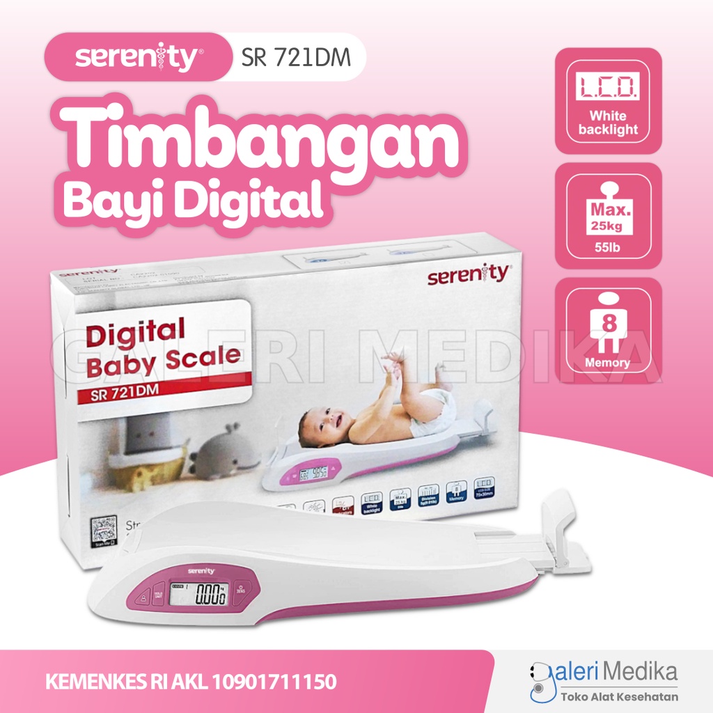 Timbangan Bayi Digital Serenity Dengan Tinggi Badan - SR-721 DM / SR 721 DM / SR 721DM