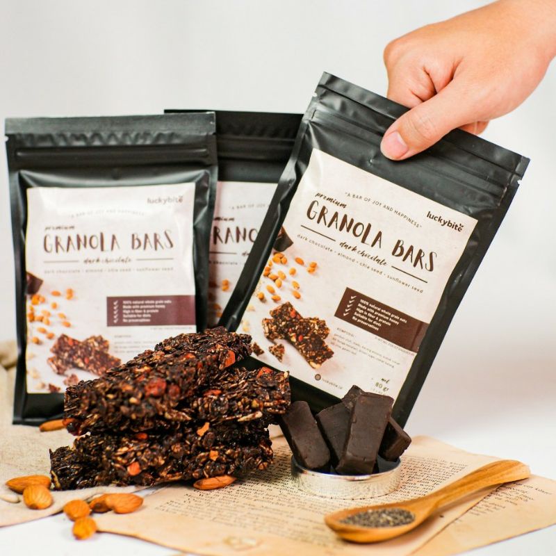 

Dark Choco Granola Bar (2 Bars) - Dark Chocolate, Almond, Chia Seed,