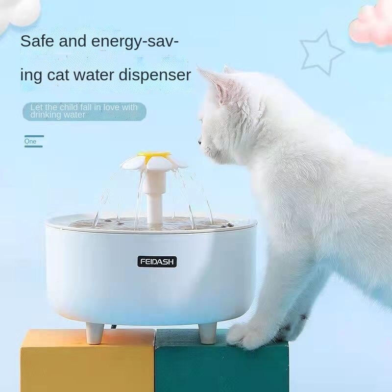 TaffHOME FEIDASH Tempat Minum Anjing Kucing Fountain Dispenser - White - 7CHX8ZWH