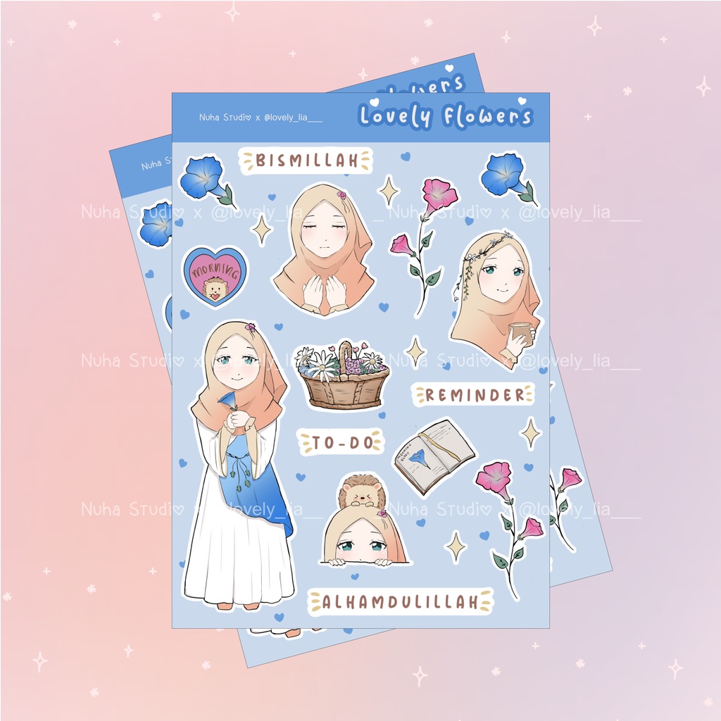 

Sticker by lovely_lia___ | Lovely Flowers Bunga Cinta Muslimah Reminder To-do Alhamdulillah Buku Book | Aesthetic Sticker Estetik Stiker HP Laptop Botol Cute Waterproof Scrapbook Diary Journal Bujo Anti Air