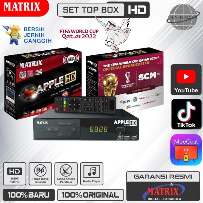 Set Top Box Receiver Matrix Apple DVB T2 Merah/Silver STB Youtube