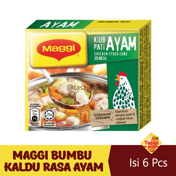 Maggi Blok Bumbu Kaldu Rasa Ayam Isi 6 pcs 60gr /10gr Import Malaysia