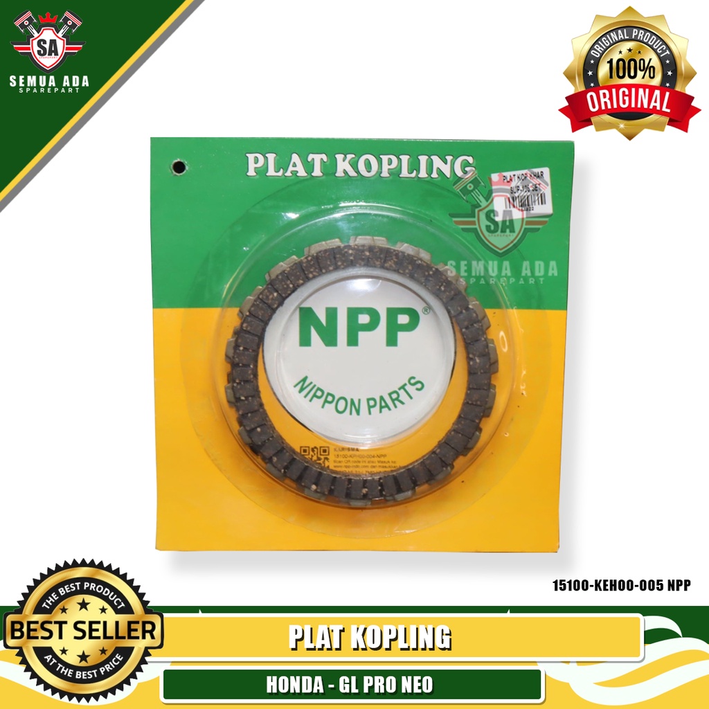 PLAT KOPLING NPP / CLUTCH NPP HONDA GL PRO NEO / GL MAX NEO ORIGINAL 100% NPP