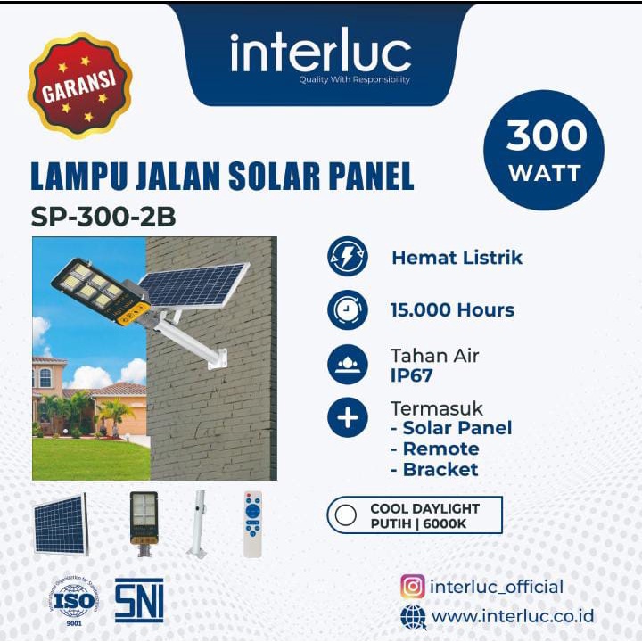 Jual Lampu Led Pju Interluc W Lampu Pju Led Tenaga Surya Solar Sp B Shopee Indonesia