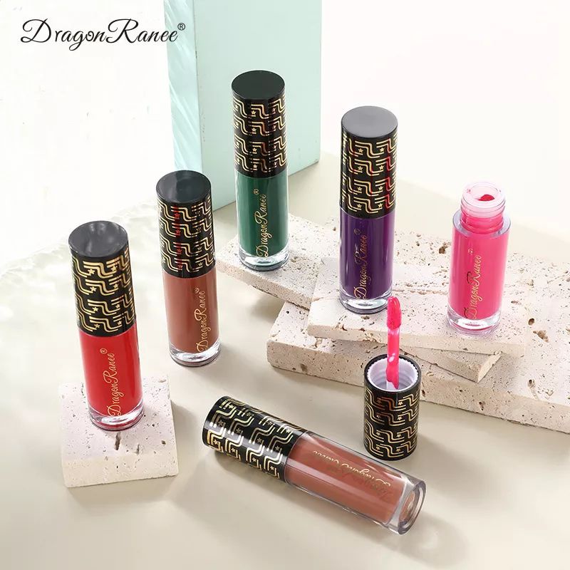 RYUKIN LIPSTIK HITAM PUTIH HIJAU BIRU MATTE MAKEUP LIP GLOSS TAHAN AIR TAHAN LAMA LEMBUT IMPORT DRAGON RANE