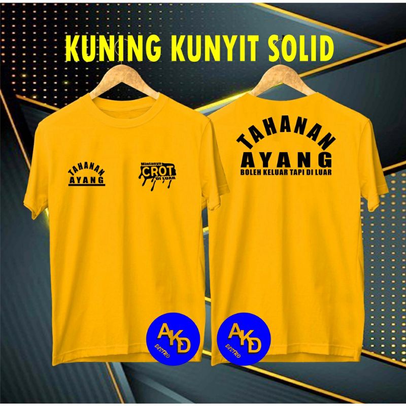 COD/KAOS GOLD TAHANAN AYANG  BOLEH KELUAR  kaos pria kaos murah wanita pria distro.