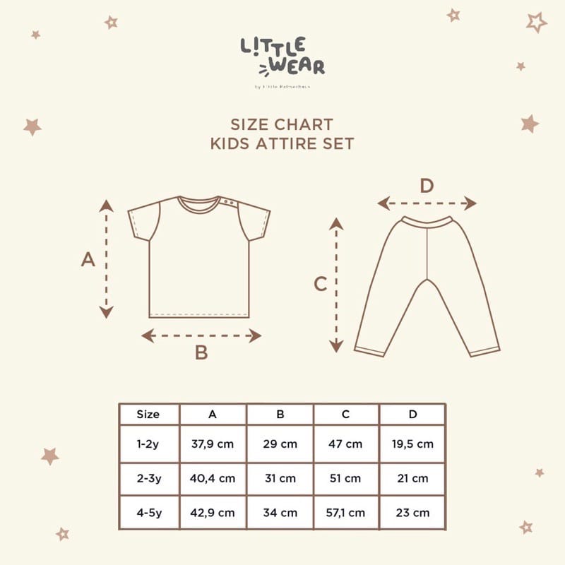 Little palmerhaus attire set - little wear ATTIRE set / Setelan anak 1-5 Tahun