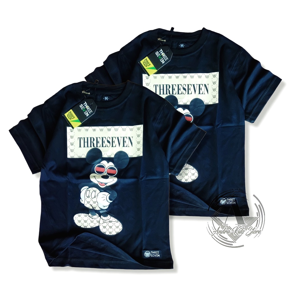 Kaos distro anak karakter mickey hitam