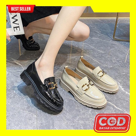 Sepatu Pantofel Wanita Motif Huruf 7866 Sepatu Wanita Docmart Original Sepatu Wanita Docmart Loafer