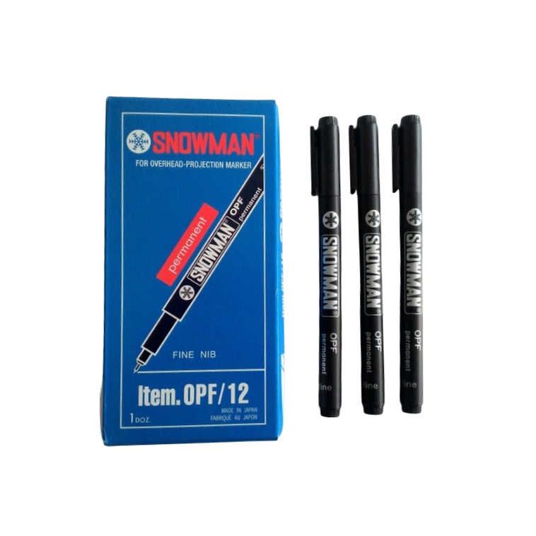 

Snowman Spidol OHP OPF Fine Nib 0.5 mm Permanent Marker Kecil - Satuan