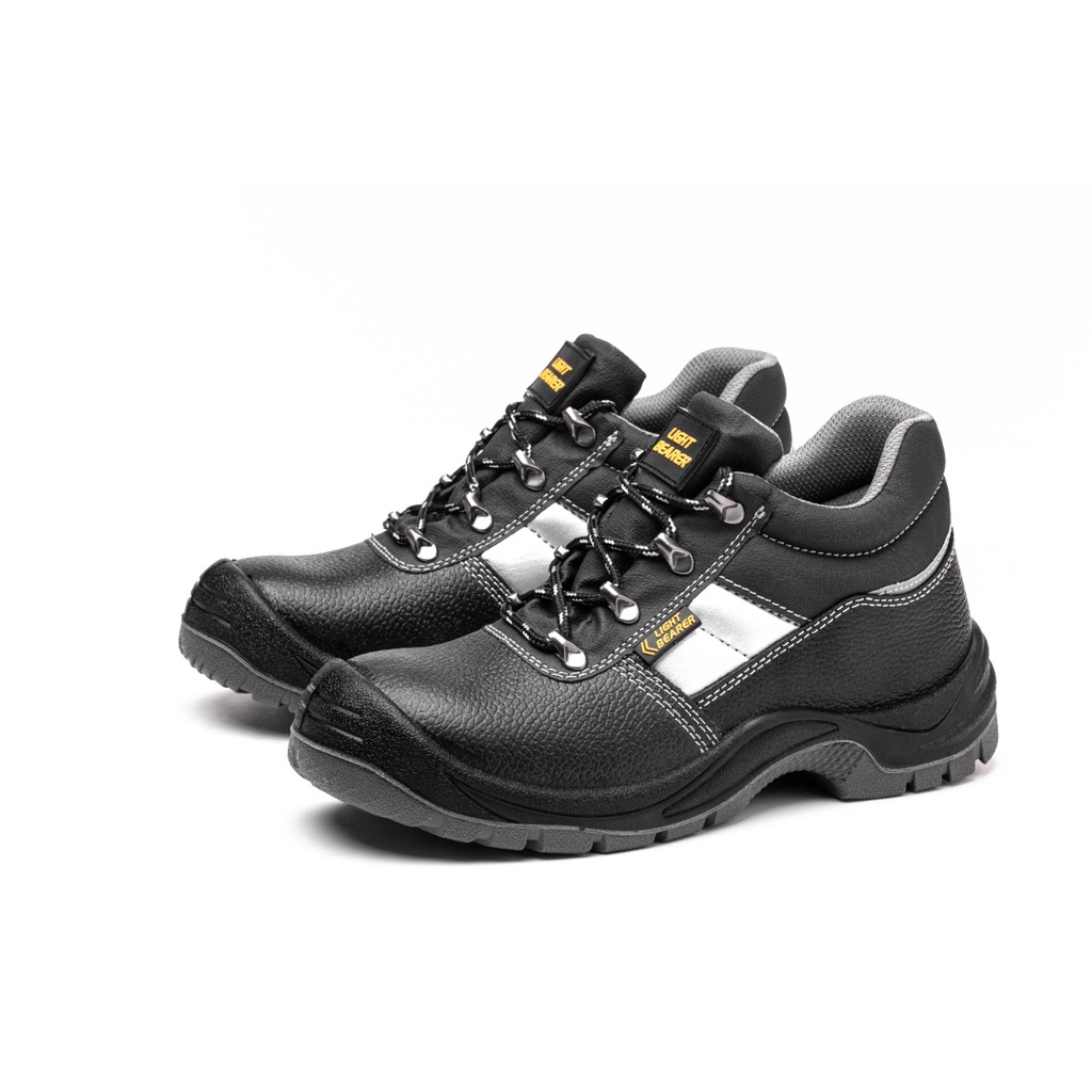 SEPATU SAFETY SHOES HIGH MIDDLE SSL 350 MURAH BERKUALITAS SEPATU KERJA PALING MURAH BLACK HITAM ABU-ABU