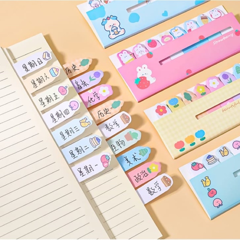 

ASEMKAJKT - [RANDOM] STICKY NOTES / MEMO / STICK MARKER / INDEX / PEMBATAS BUKU