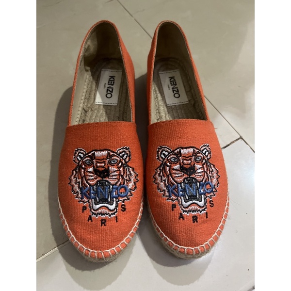 Original Preloved Kenzo shoes in orange colour
