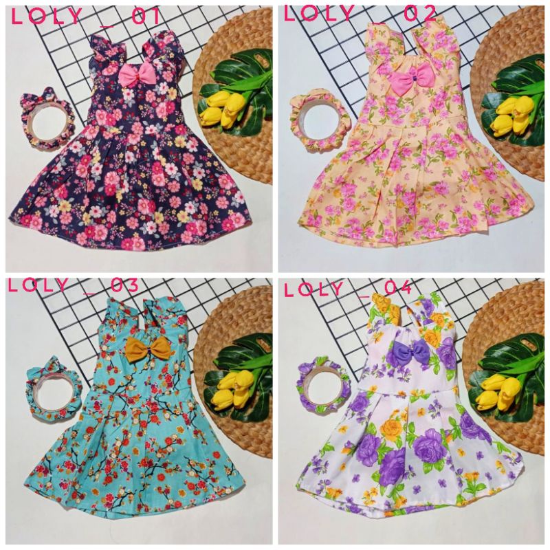 DRESS BAYI/DRESSBAYI KEKINIAN/DRESSBAYI KATUN/DRESS ANAK KATUN LOLY SIZE 6 BLN_2TH