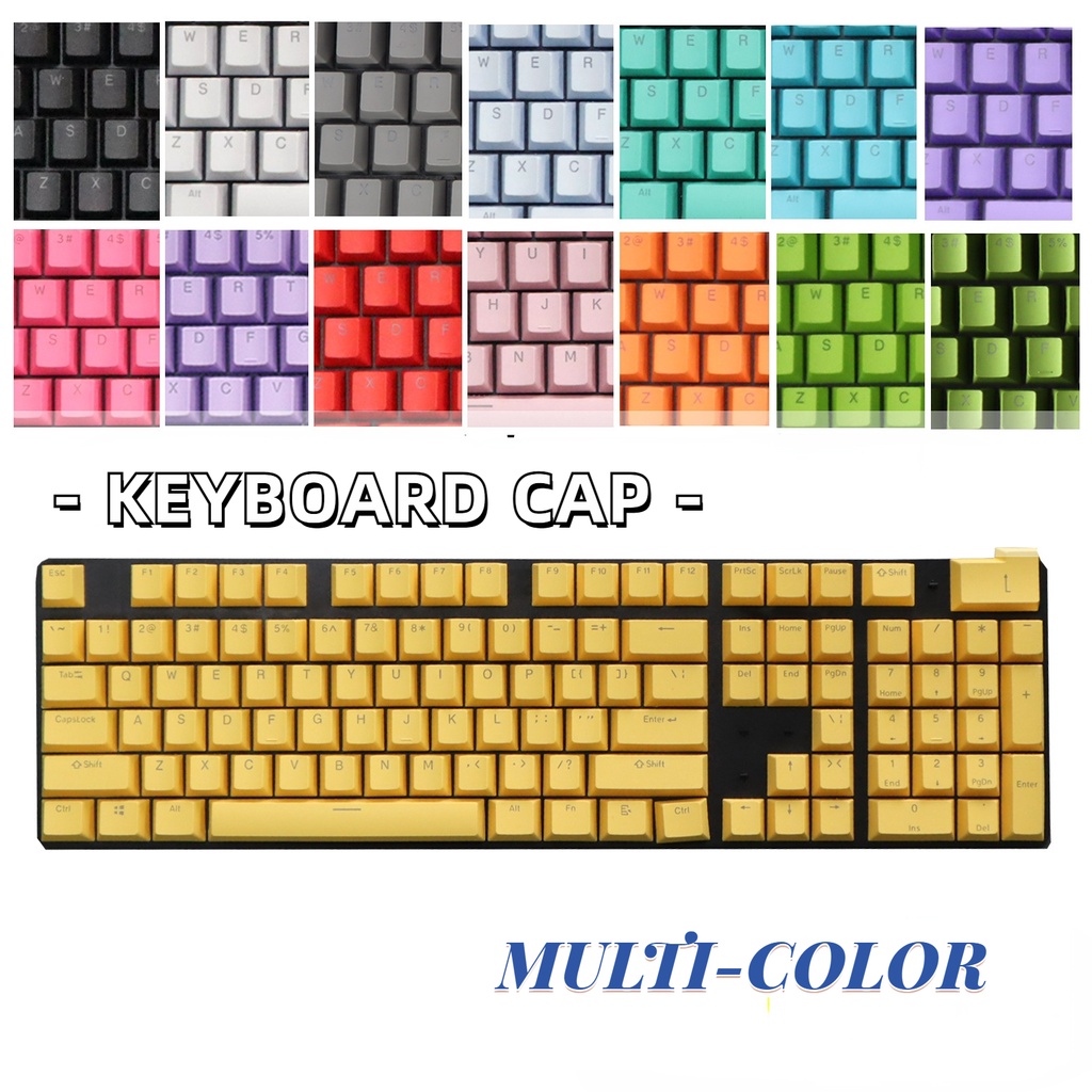 Keycap 61 / 87 / 104 Tombol Bahan Abs Transparan