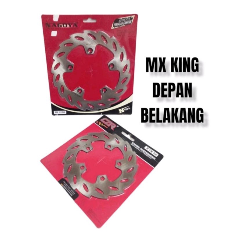 DISC CAKRAM SET DEPAN/BELAKANG MX KING PNP MODEL POLOS GRIGI