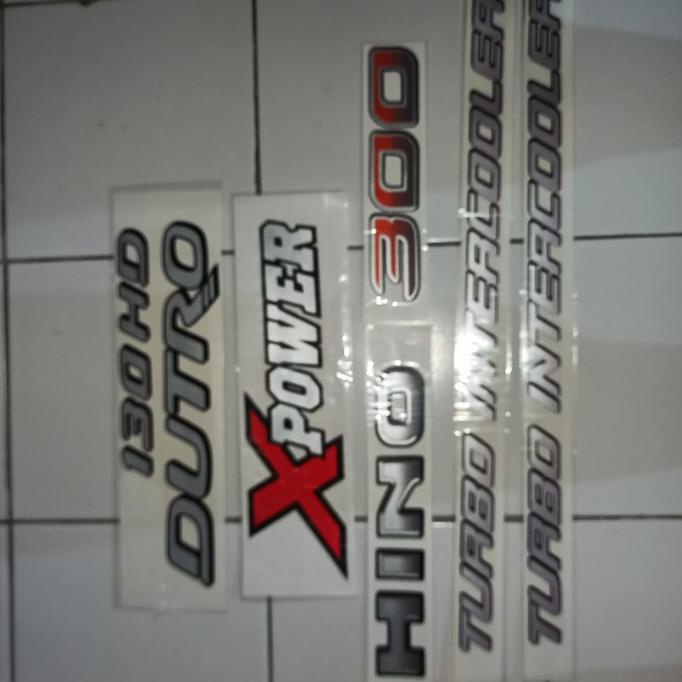 Stiker Hino Dutro XPower 130Hd Turbo Intercooler Universal