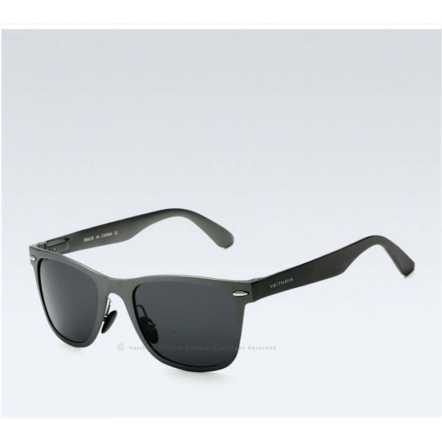 VEITHDIA 2140 Kacamata Hitam Aluminium Sport dan Travel Elegant Mirrored UV400 Polarized Sunglasses