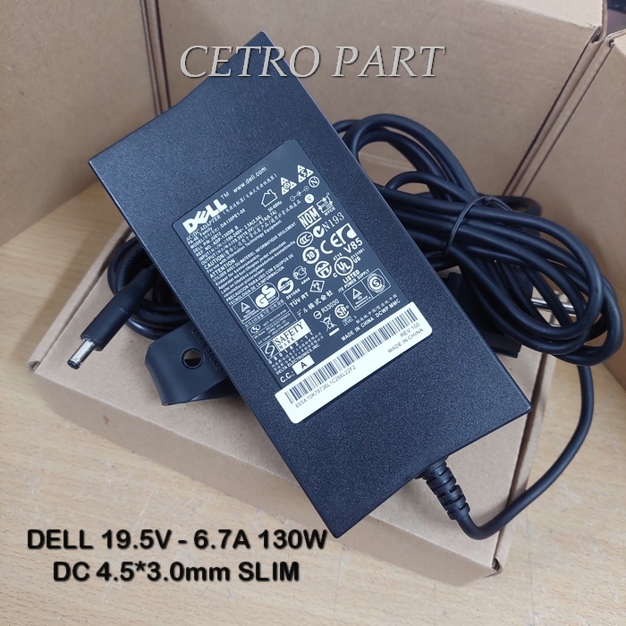 ADAPTOR CHARGER DELL 19.5V 6.7A (130W) Jarum Jack Kecil PIN 4.5*3.0mm